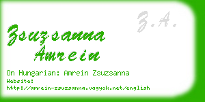 zsuzsanna amrein business card